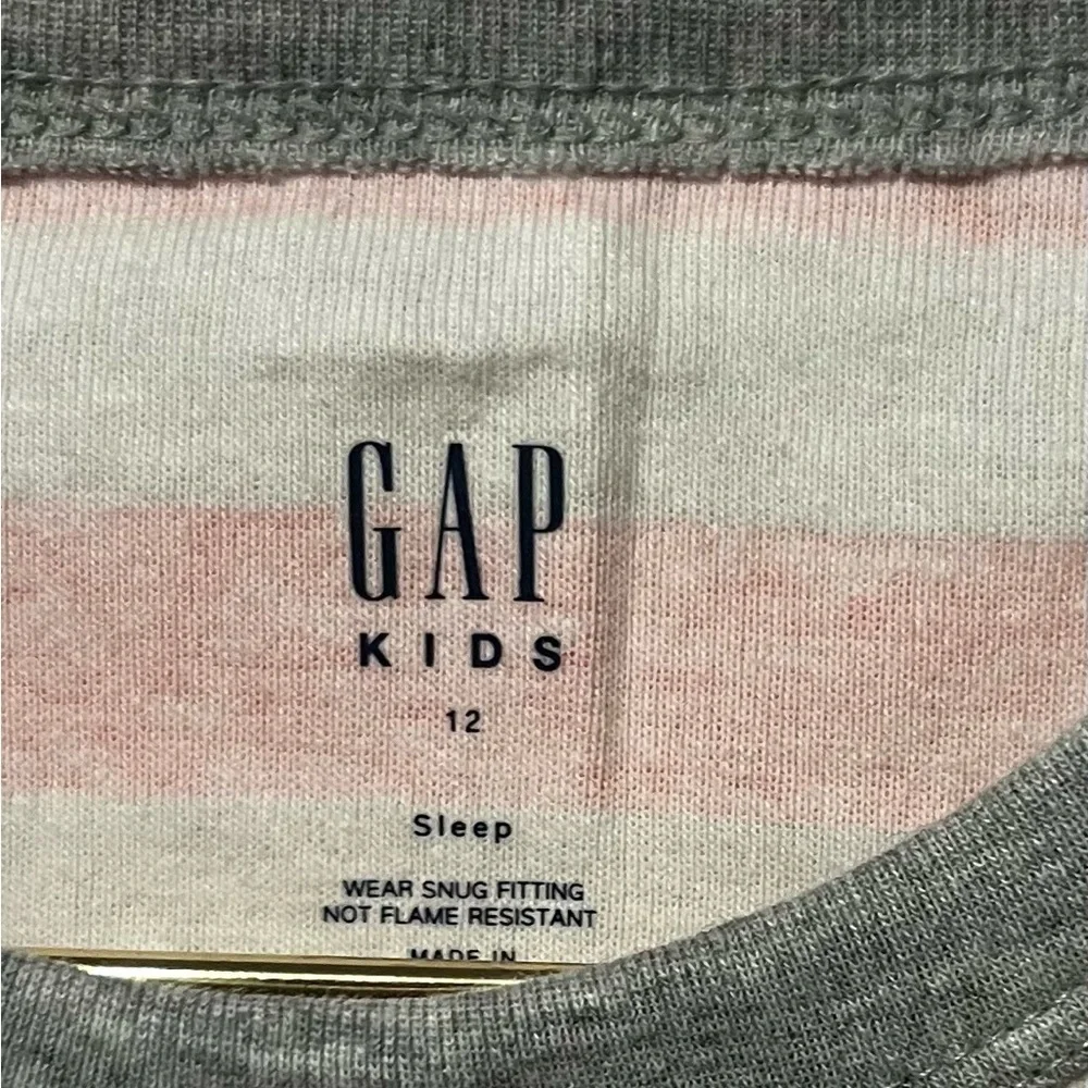 GAP orange and Cream Striped Long Sleeve Tee